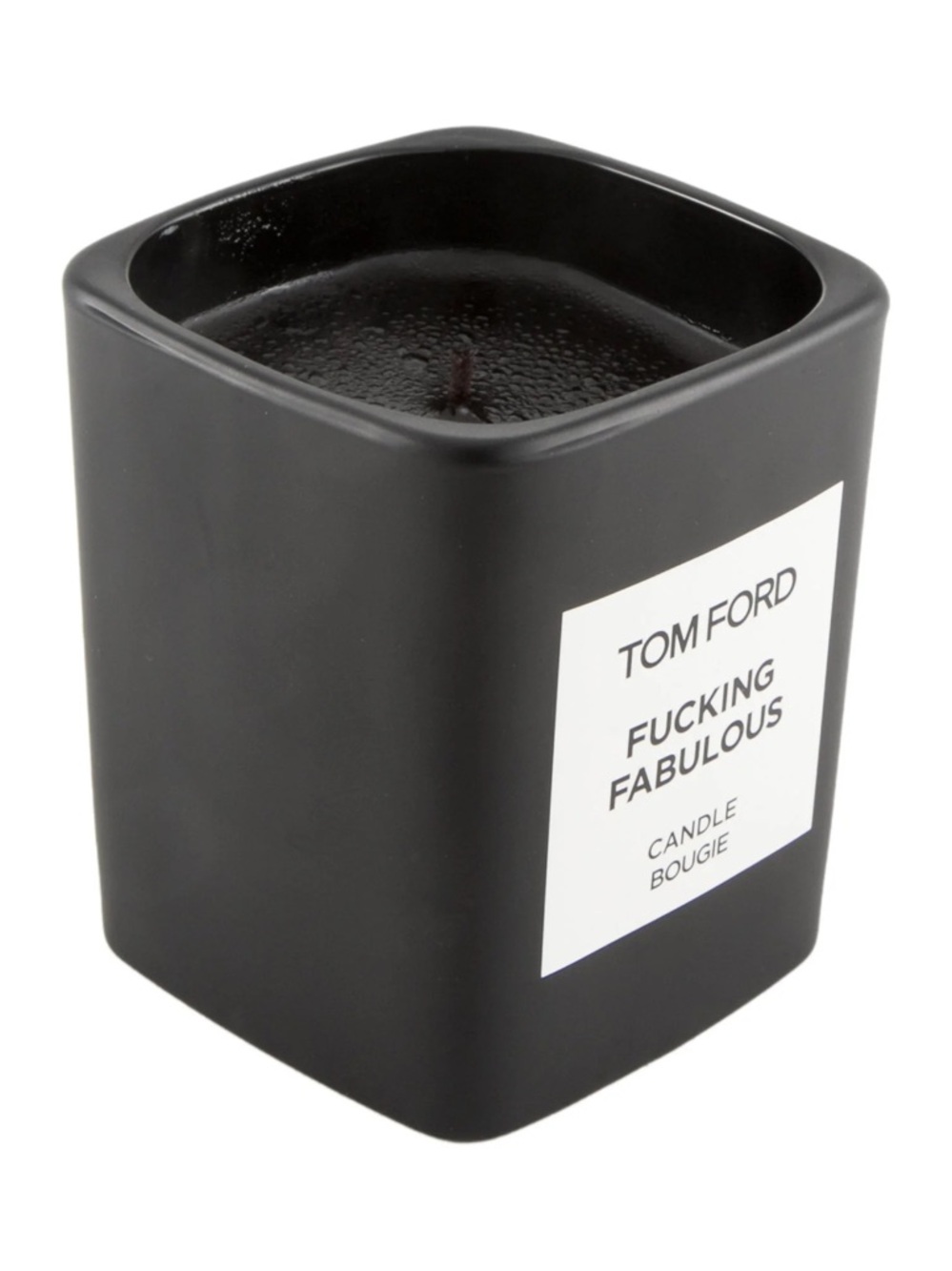 Tom Ford Black Candle with White Label